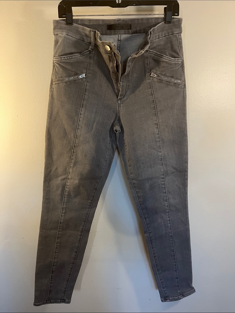 Joe's Jeans Women's Gray Skinny Zip-Pocket Jeans